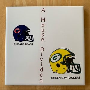 Chicago Bears and Green Bay Packers “A House Divided” Trivet